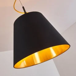 Lampes En Tissu-hofstein Suspension Saillon Noir, 1 lumière