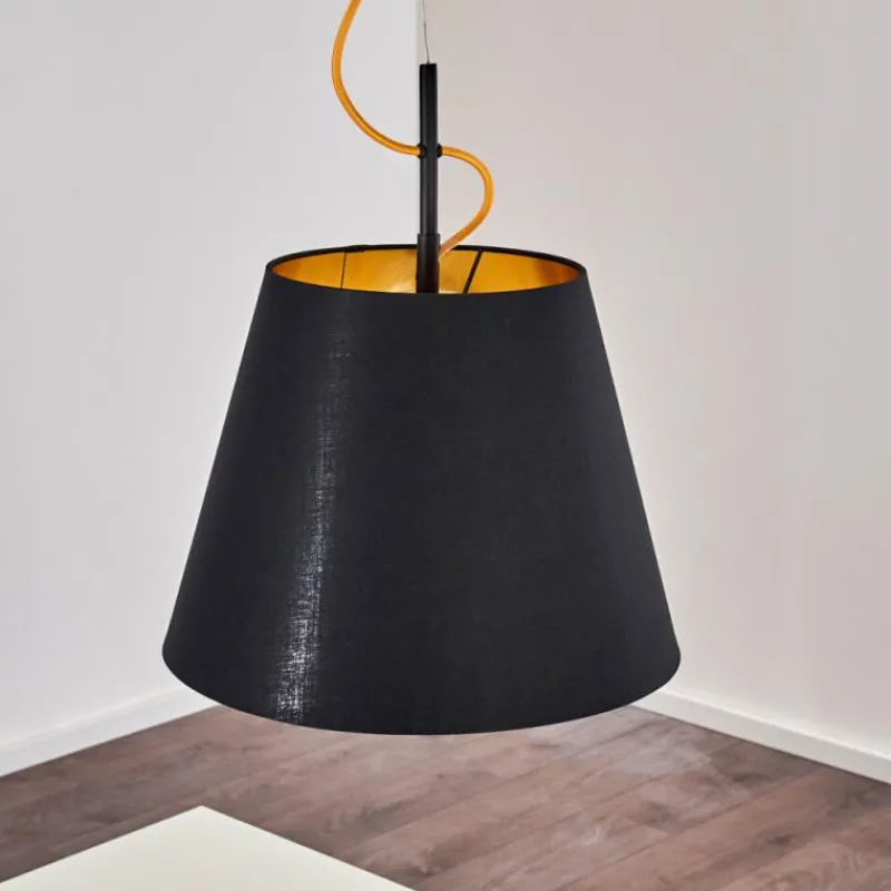 Lampes En Tissu-hofstein Suspension Saillon Noir, 1 lumière