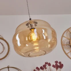 hofstein Suspension Salameo Argenté, 1 lumière