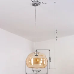 hofstein Suspension Salameo Argenté, 1 lumière