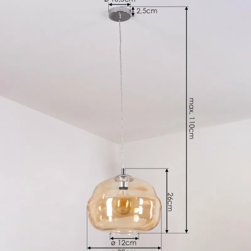hofstein Suspension Salameo Argenté, 1 lumière