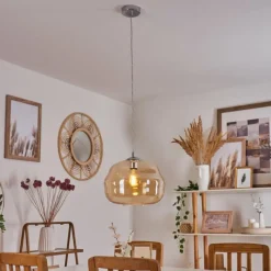 hofstein Suspension Salameo Argenté, 1 lumière