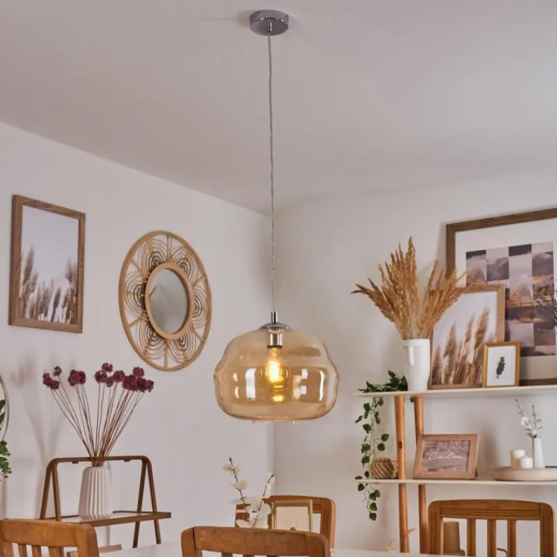 hofstein Suspension Salameo Argenté, 1 lumière