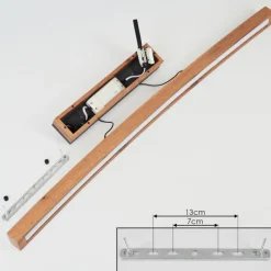 Luminaires Scandinaves-hofstein Suspension Salmi LED Brun, Couleur bois, Noir, 1 lumière