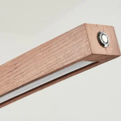 Luminaires Scandinaves-hofstein Suspension Salmi LED Brun, Couleur bois, Noir, 1 lumière