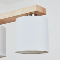 Lampes En Tissu-hofstein Suspension Saltaire Bois clair, Argenté, 5 lumières