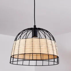 Style Boho-Chic-hofstein Suspension Samal Noir, 1 lumière