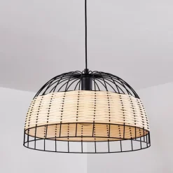 Style Boho-Chic-hofstein Suspension Samal Noir, 1 lumière