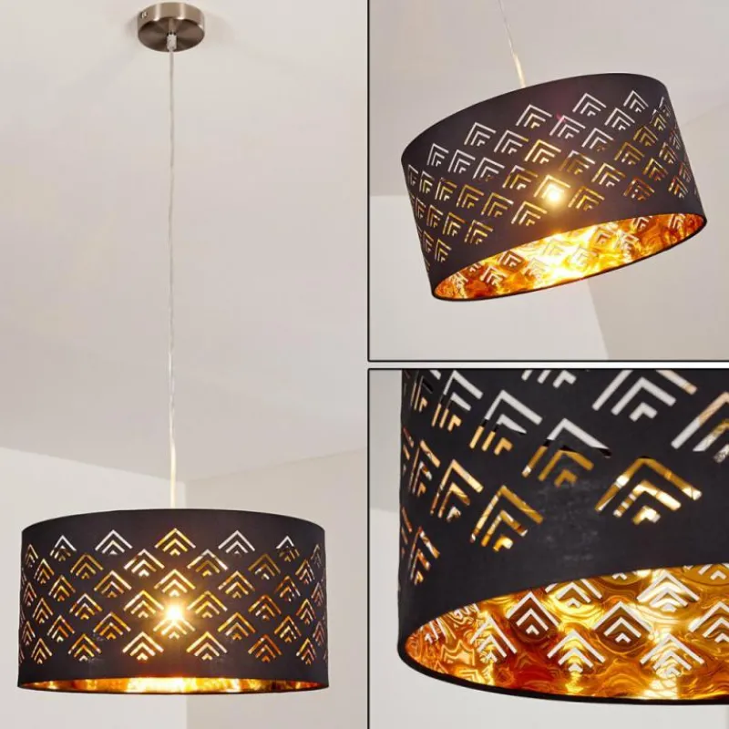 Lampes En Tissu-hofstein Suspension Samares Nickel mat, 1 lumière