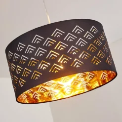 Lampes En Tissu-hofstein Suspension Samares Nickel mat, 1 lumière
