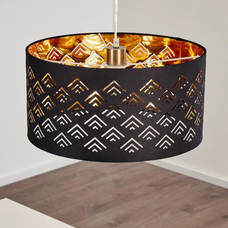 Lampes En Tissu-hofstein Suspension Samares Nickel mat, 1 lumière