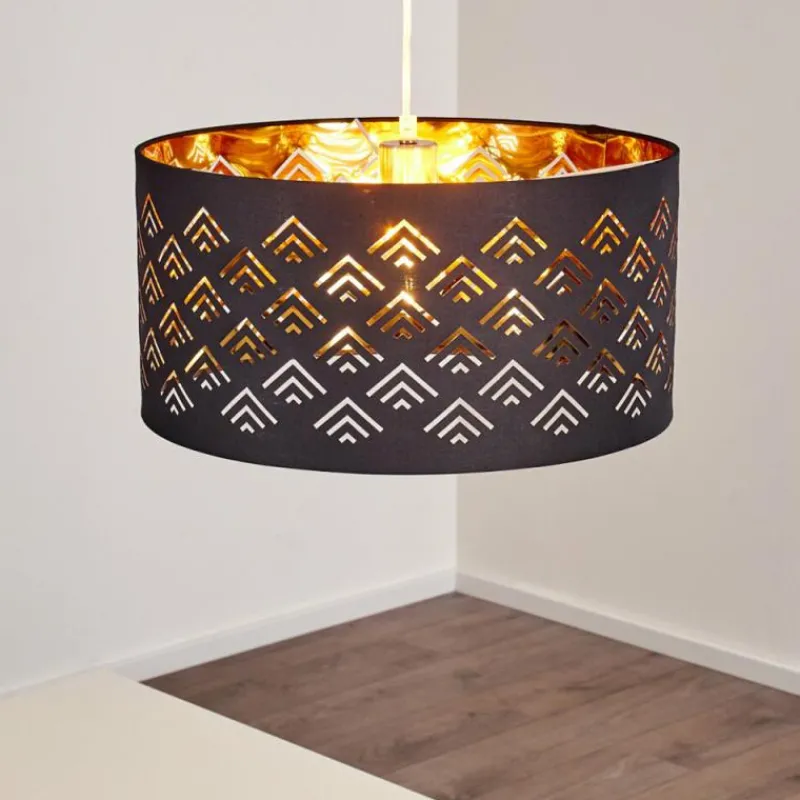 Lampes En Tissu-hofstein Suspension Samares Nickel mat, 1 lumière
