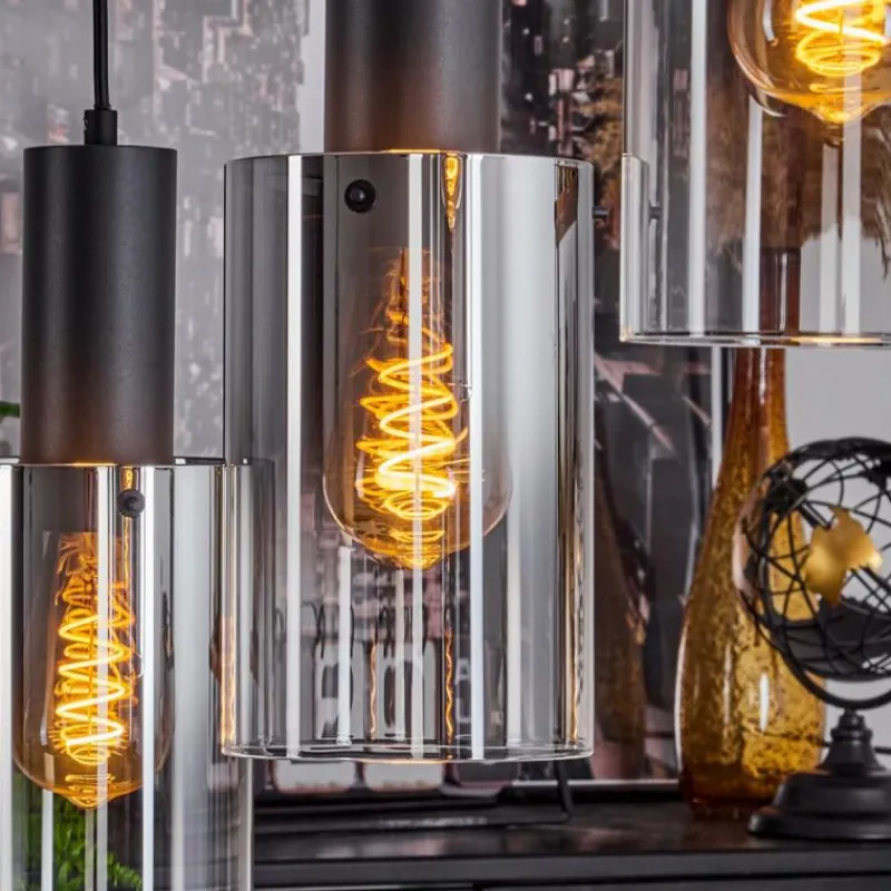 hofstein Suspension Sambour Noir, 4 lumières