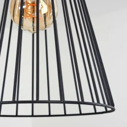 Lampes Industrielles-hofstein Suspension Samorinha Noir, 3 lumières