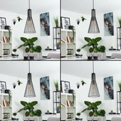 Lampes Industrielles-hofstein Suspension Samorinha Noir, 1 lumière