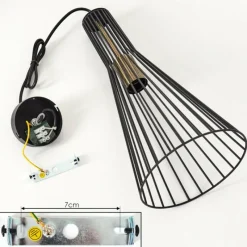 Lampes Industrielles-hofstein Suspension Samorinha Noir, 1 lumière