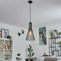 Lampes Industrielles-hofstein Suspension Samorinha Noir, 1 lumière