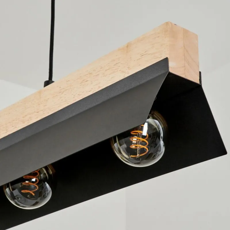 Luminaires Scandinaves-hofstein Suspension Sangkor Noir, 4 lumières