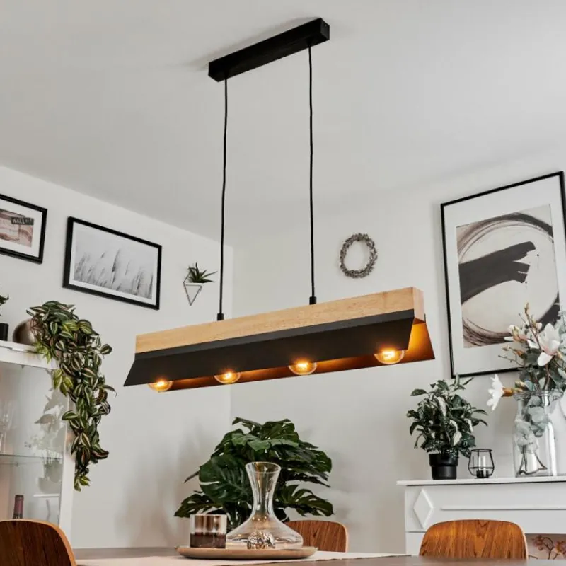 Luminaires Scandinaves-hofstein Suspension Sangkor Noir, 4 lumières