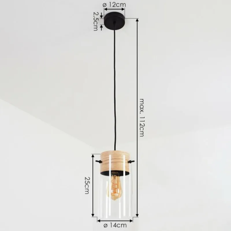 hofstein Suspension Sarteano Noir, 1 lumière