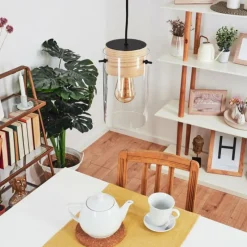 hofstein Suspension Sarteano Noir, 1 lumière