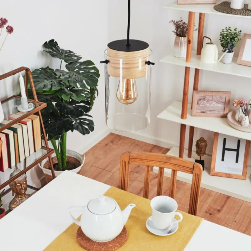 hofstein Suspension Sarteano Noir, 1 lumière