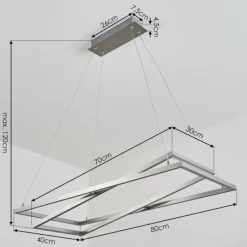 hofstein Suspension Schleitheim Chrome, Nickel mat, Blanc, 1 lumière* Suspensions