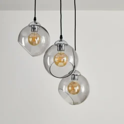 hofstein Suspension Schnabek Chrome, Noir, 3 lumières