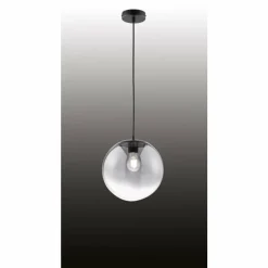 Suspension Verre Fumé-SCHÖNER WOHNEN-Kollektion Suspension MIRROR Noir, 1 lumière