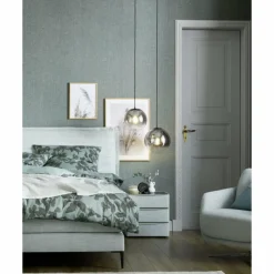 Suspension Verre Fumé-SCHÖNER WOHNEN-Kollektion Suspension MIRROR Noir, 1 lumière