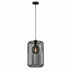 Lampes Industrielles-SCHÖNER WOHNEN-Kollektion Suspension Cage Noir, 1 lumière