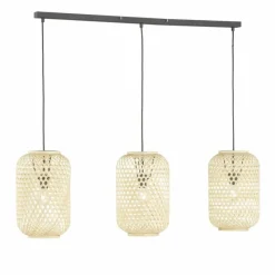 Style Boho-Chic-SCHÖNER WOHNEN-Kollektion Suspension SCHÖNER-WOHNEN-Kollektion Calla Noir, 3 lumières