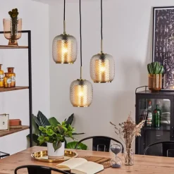 hofstein Suspension Scone Or, Laiton, 3 lumières