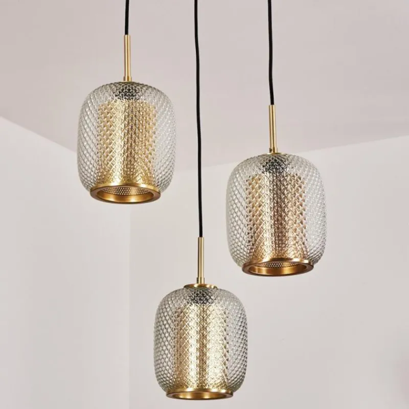 hofstein Suspension Scone Or, Laiton, 3 lumières