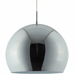 Luminaires Scandinaves-Luminaires Searchlight Suspension Searchlight INDUPA Chrome, Blanc, 1 lumière