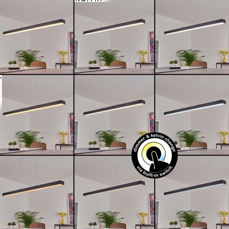 hofstein Suspension Seaton LED Noir, 1 lumière