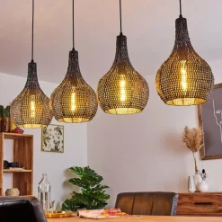 Lampes Vintages & Rétros-hofstein Suspension Seda Noir, 4 lumières