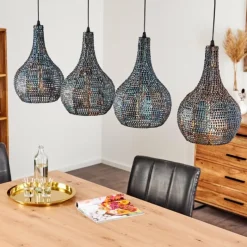 Lampes Vintages & Rétros-hofstein Suspension Seda Noir, 4 lumières