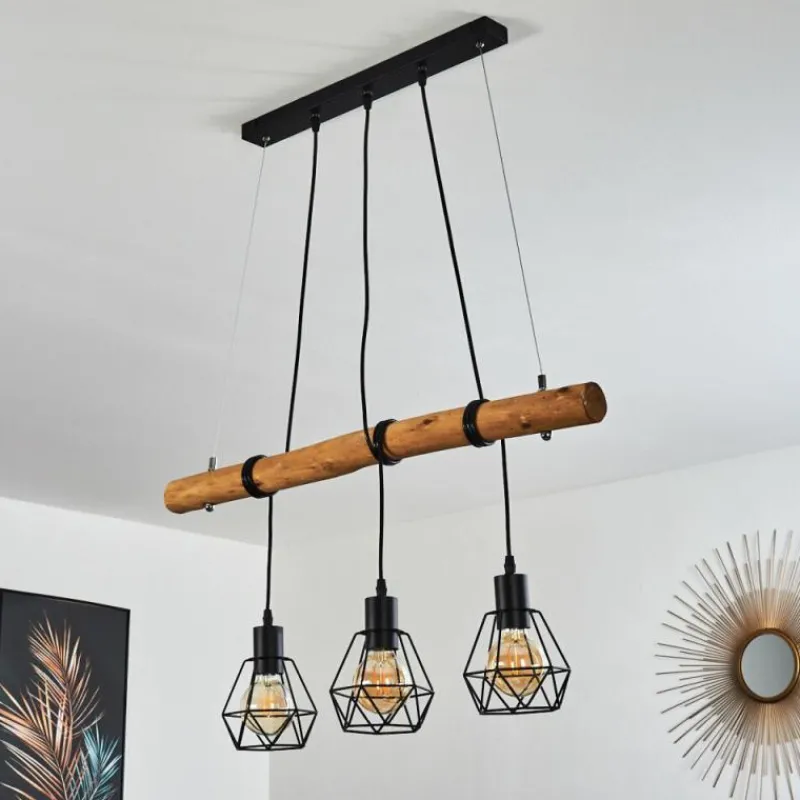 Luminaires Scandinaves-hofstein Suspension Seegaard Brun, 3 lumières