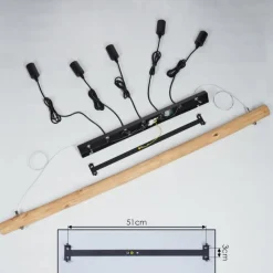 Lampes Vintages & Rétros-hofstein Suspension Seegaard Noir, 5 lumières