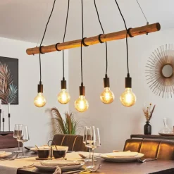 Lampes Vintages & Rétros-hofstein Suspension Seegaard Noir, 5 lumières