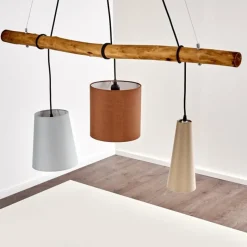 Lampes En Tissu-hofstein Suspension Seegaard Noir, 3 lumières