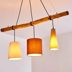 Lampes En Tissu-hofstein Suspension Seegaard Noir, 3 lumières
