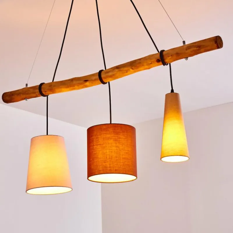 Lampes En Tissu-hofstein Suspension Seegaard Noir, 3 lumières
