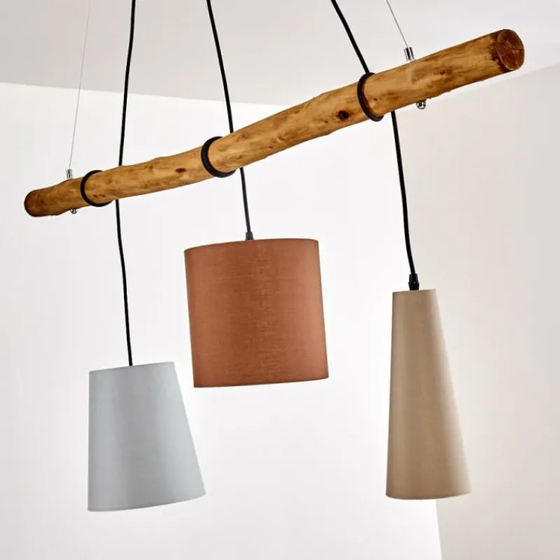 Lampes En Tissu-hofstein Suspension Seegaard Noir, 3 lumières