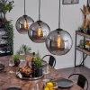 Suspension Verre Fumé-hofstein Suspension Semrong Noir, 3 lumières