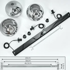 Suspension Verre Fumé-hofstein Suspension Semrong Noir, 3 lumières