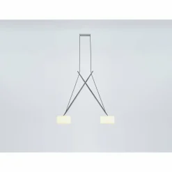 Luminaires Serien Lighting Suspension Serien Lighting TWIN LED Chrome, 2 lumières* Éclairage Led