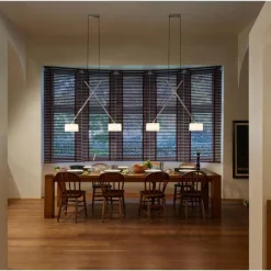 Luminaires Serien Lighting Suspension Serien Lighting TWIN LED Chrome, 2 lumières* Éclairage Led