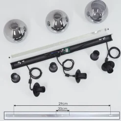 hofstein Suspension Sernf Noir, 3 lumières